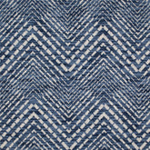 Analeigh Marine Royal Blue Chevron Upholstery and Window Curtain Material-100% Polyester-52" Inches Wide